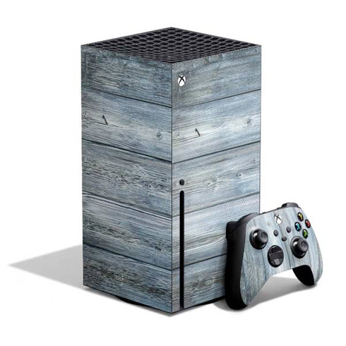 Weathered Blue Wood Xbox Series X Skins