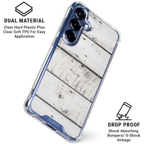 Weathered Wood Galaxy S25 Plus Clear Case
