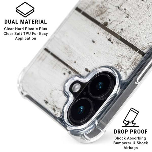 Weathered Wood iPhone 16 Clear Case