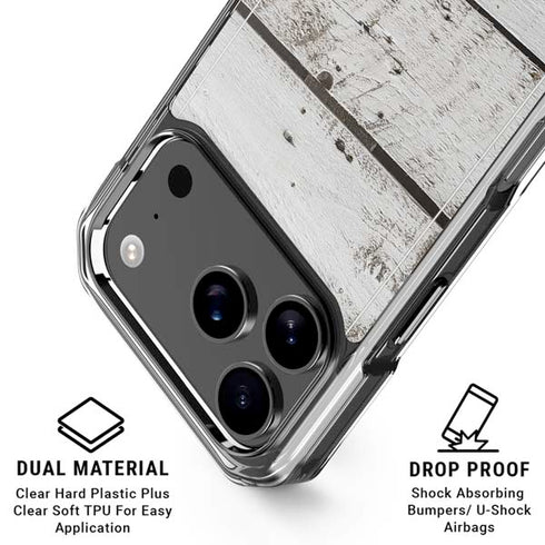 Weathered Wood iPhone 18 Pro Clear Case