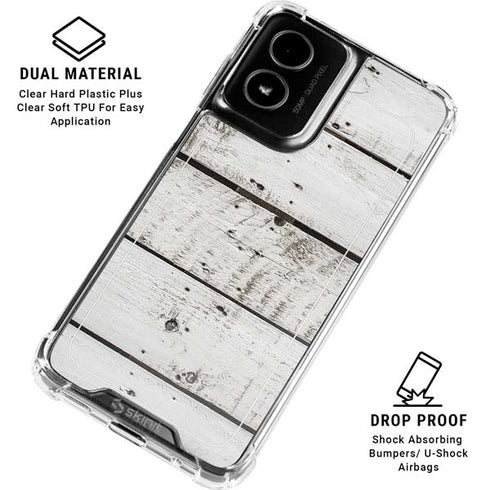 Weathered Wood Moto G Power 5G (2024) Clear Case