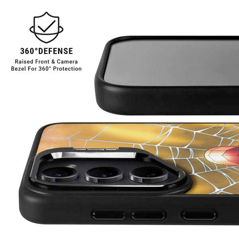 Marvel Spiderman Web Shooting Galaxy S25 Kickstand Case