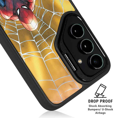 Marvel Spiderman Web Shooting Galaxy S25 Kickstand Case