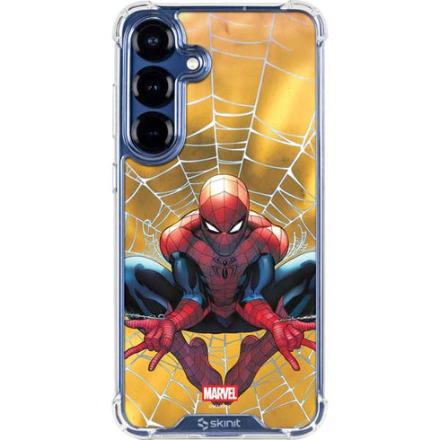 Marvel Spiderman Web Shooting Galaxy S25 Plus Clear Case