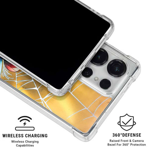 Marvel Spiderman Web Shooting Galaxy S25 Ultra Clear Case