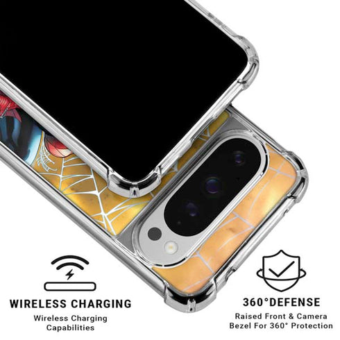 Marvel Spiderman Web Shooting Google Pixel 10 Pro XL Clear Case