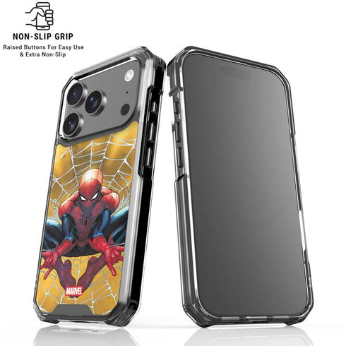 Marvel Spiderman Web Shooting iPhone 18 Pro Clear Case