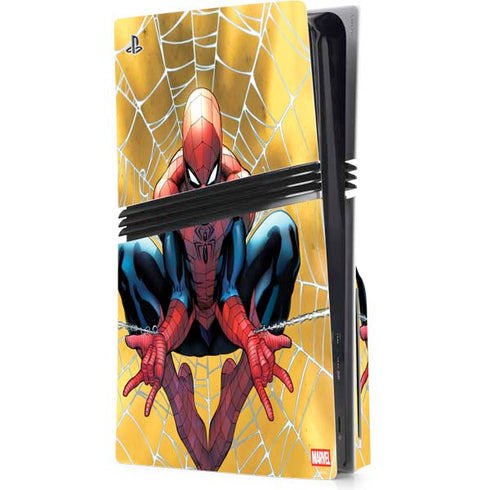 Marvel Spiderman Web Shooting PS5 Pro Disk Console Skin