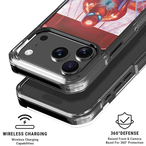 Marvel Spiderman Web Slinger iPhone 18 Pro Clear Case