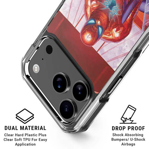 Marvel Spiderman Web Slinger iPhone 18 Pro Clear Case
