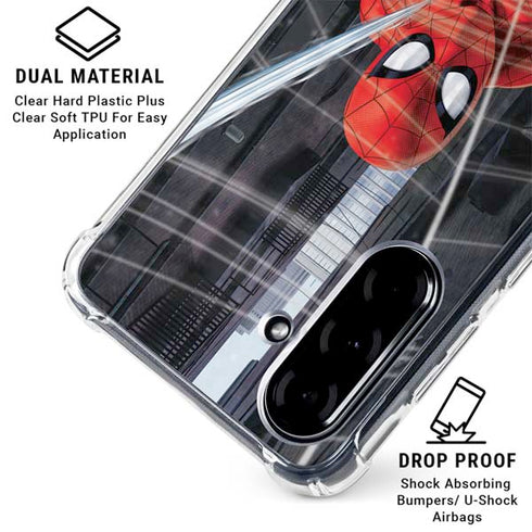 Marvel Spiderman Web Throw Galaxy A36 5G Clear Case