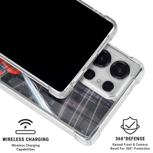 Marvel Spiderman Web Throw Galaxy S25 Ultra Clear Case