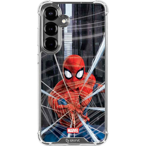 Marvel Spiderman Web Throw Galaxy S26 Clear Case