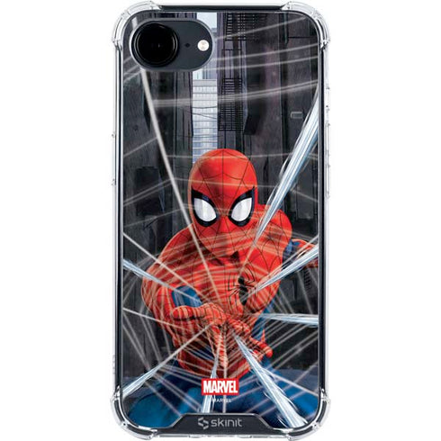 Marvel Spiderman Web Throw iPhone 16e Clear Case