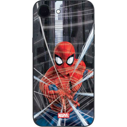 Marvel Spiderman Web Throw iPhone 16e Skin
