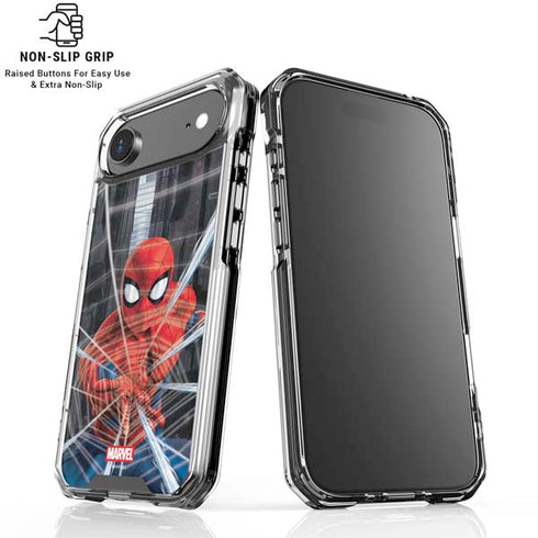 Marvel Spiderman Web Throw iPhone 17 Air Clear Case