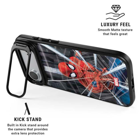 Marvel Spiderman Web Throw iPhone 17 Air Kickstand Case