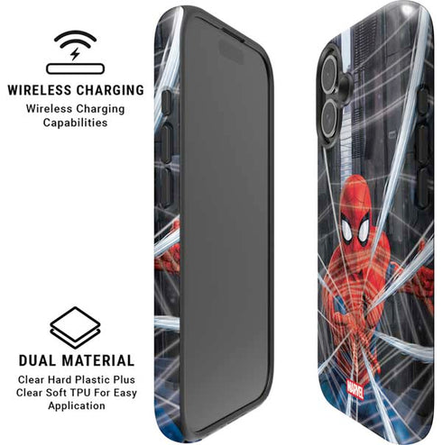 Marvel Spiderman Web Throw iPhone 17 Magsafe Impact Case