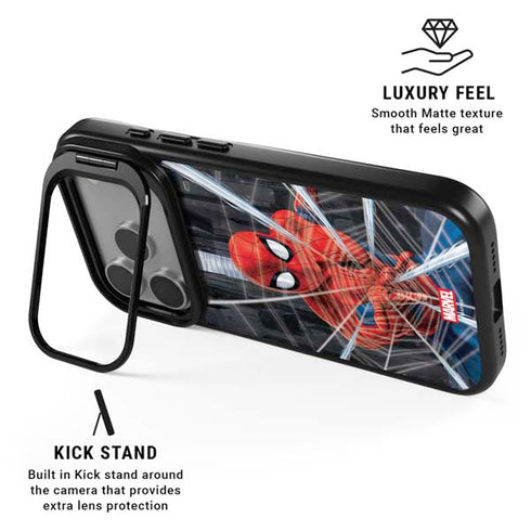 Marvel Spiderman Web Throw iPhone 17 Pro Max Kickstand Case