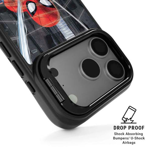 Marvel Spiderman Web Throw iPhone 17 Pro Max Kickstand Case