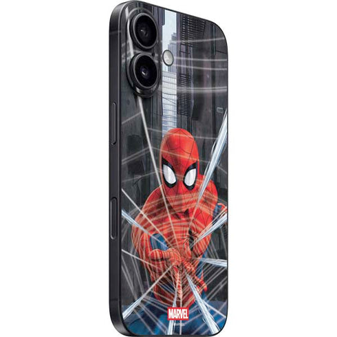 Marvel Spiderman Web Throw iPhone 17 Skin