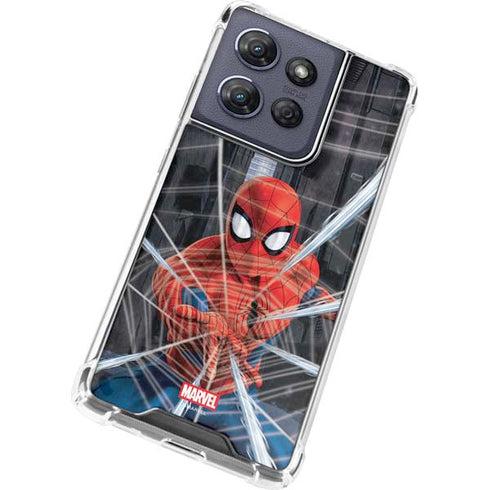 Marvel Spiderman Web Throw Moto G Power 5G (2025) Clear Case