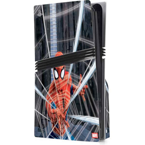 Marvel Spiderman Web Throw PS5 Pro Disk Console Skin