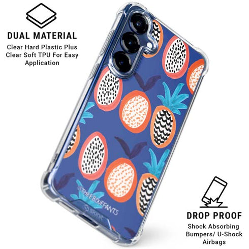 Bouffants and Broken Hearts Weird Fruits Galaxy S25 Clear Case