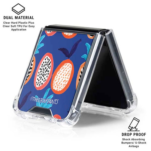 Bouffants and Broken Hearts Weird Fruits Galaxy Z Flip6 Clear Case