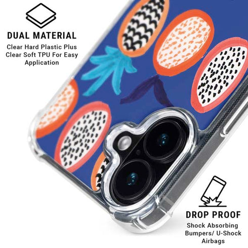 Bouffants and Broken Hearts Weird Fruits iPhone 16 Plus Clear Case