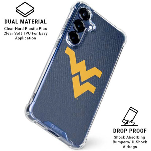West Virginia University Basketball Galaxy S25 Plus Clear Case