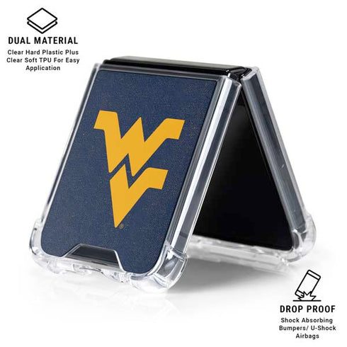 West Virginia University Basketball Galaxy Z Flip6 Clear Case