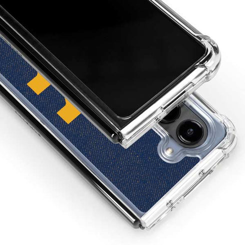 West Virginia University Basketball Galaxy Z Fold5 5G Clear Case