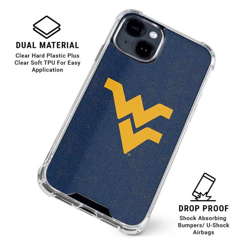 West Virginia University Basketball iPhone 15 Clear Case