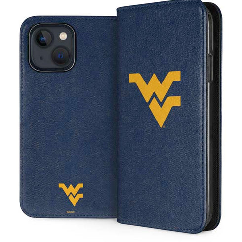West Virginia University Basketball iPhone 15 Plus Folio Case