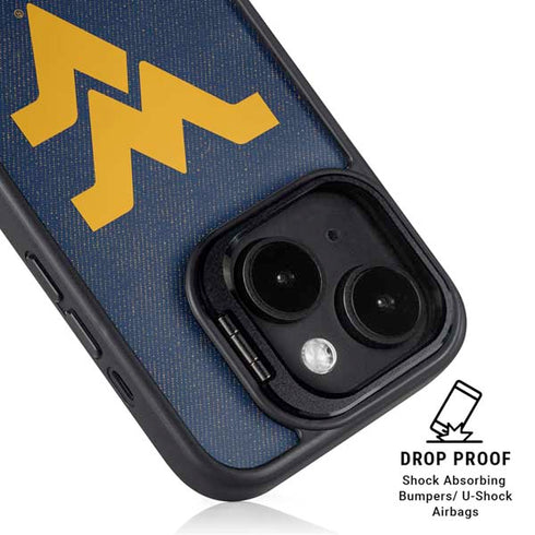 West Virginia University Basketball iPhone 15 Plus Kickstand Case