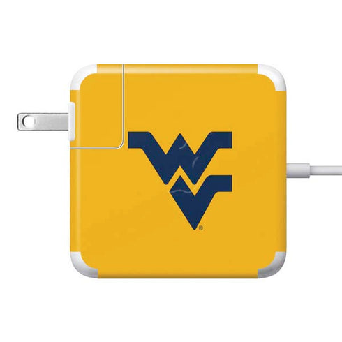 West Virginia University Yellow Background 85W Power Adapter (15 and 17 inch MacBook Pro Charger) Skin