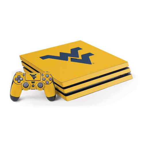 West Virginia University Yellow Background PlayStation PS4 Skins