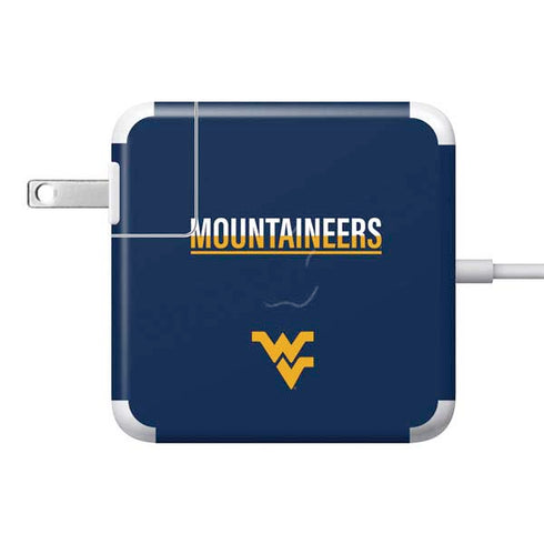 West Virginia University Blue Wood Floor 85W Power Adapter (15 and 17 inch MacBook Pro Charger) Skin