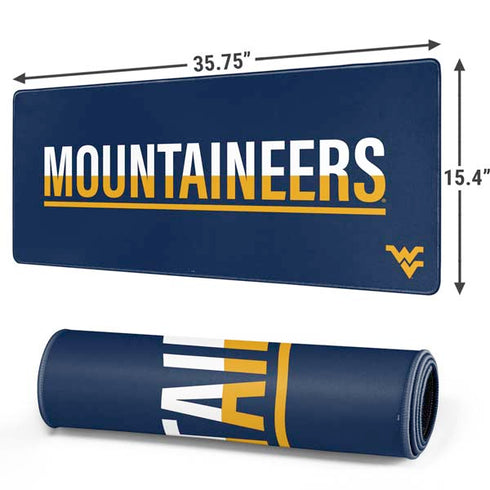West Virginia University Blue Wood Floor Gaming Mouse Pad