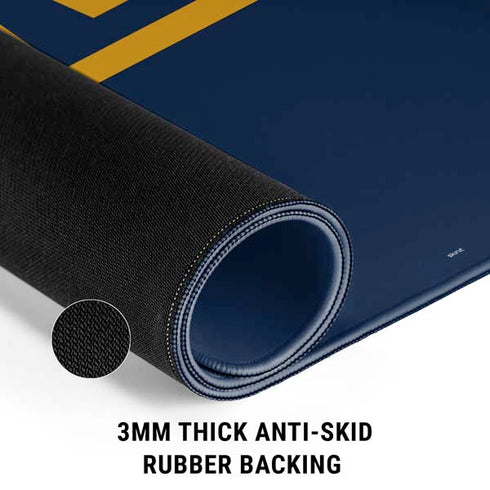 West Virginia University Blue Wood Floor Gaming Mouse Pad