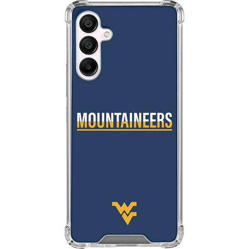 West Virginia University Blue Wood Floor Galaxy A16 5G Clear Case