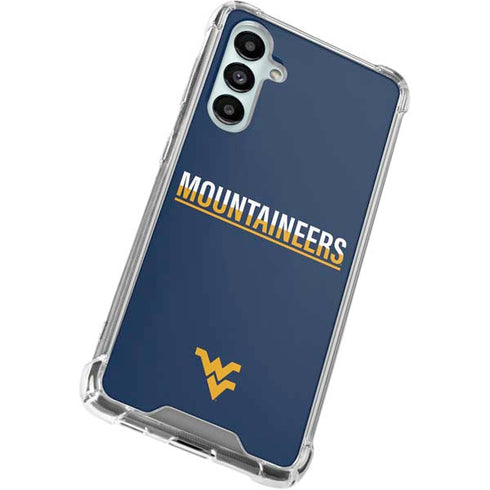 West Virginia University Blue Wood Floor Galaxy A16 5G Clear Case
