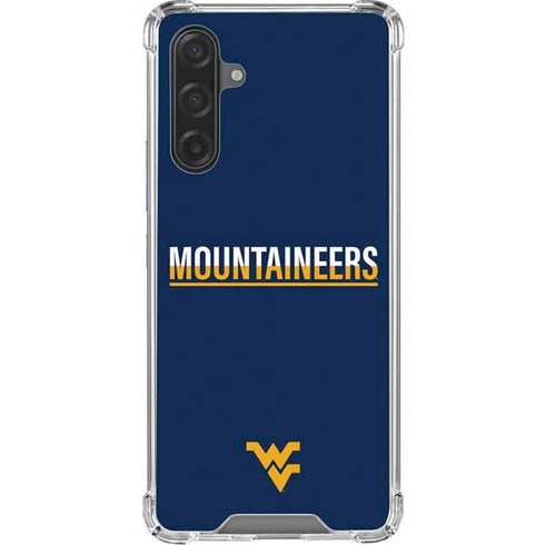 West Virginia University Blue Wood Floor Galaxy A17 Clear Case