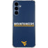 West Virginia University Blue Wood Floor Galaxy A55 5G Clear Case