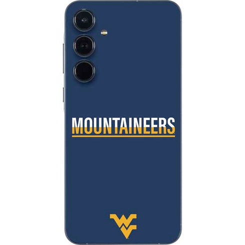 West Virginia University Blue Wood Floor Galaxy A55 5G Skin