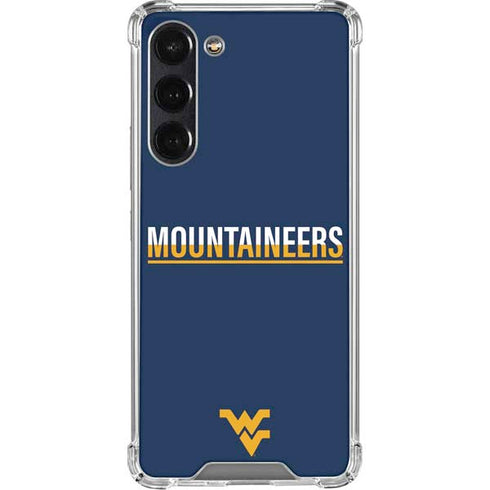 West Virginia University Blue Wood Floor Galaxy S24 FE Clear Case