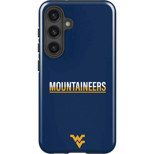 West Virginia University Blue Wood Floor Galaxy S25 Impact Case