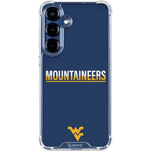 West Virginia University Blue Wood Floor Galaxy S25 Plus Clear Case