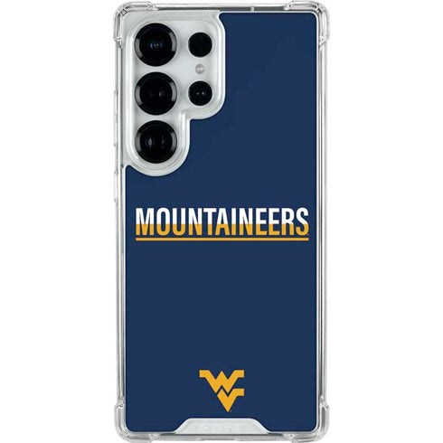 West Virginia University Blue Wood Floor Galaxy S25 Ultra Clear Case